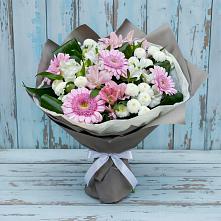 Букет цветов из:  Герберы, Альстромерии и Хризантемы #REPLACE_PRED# Мценске