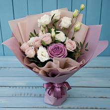 Букет цветов из:  Розы и Лизиантусы в Мценске