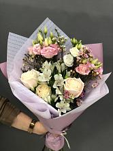 Букет цветов из:  Альстромерии, Розы и Лизиантусы #REPLACE_PRED# Мценске