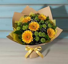 Букет цветов из:  Герберы и Хризантемы в Мценске