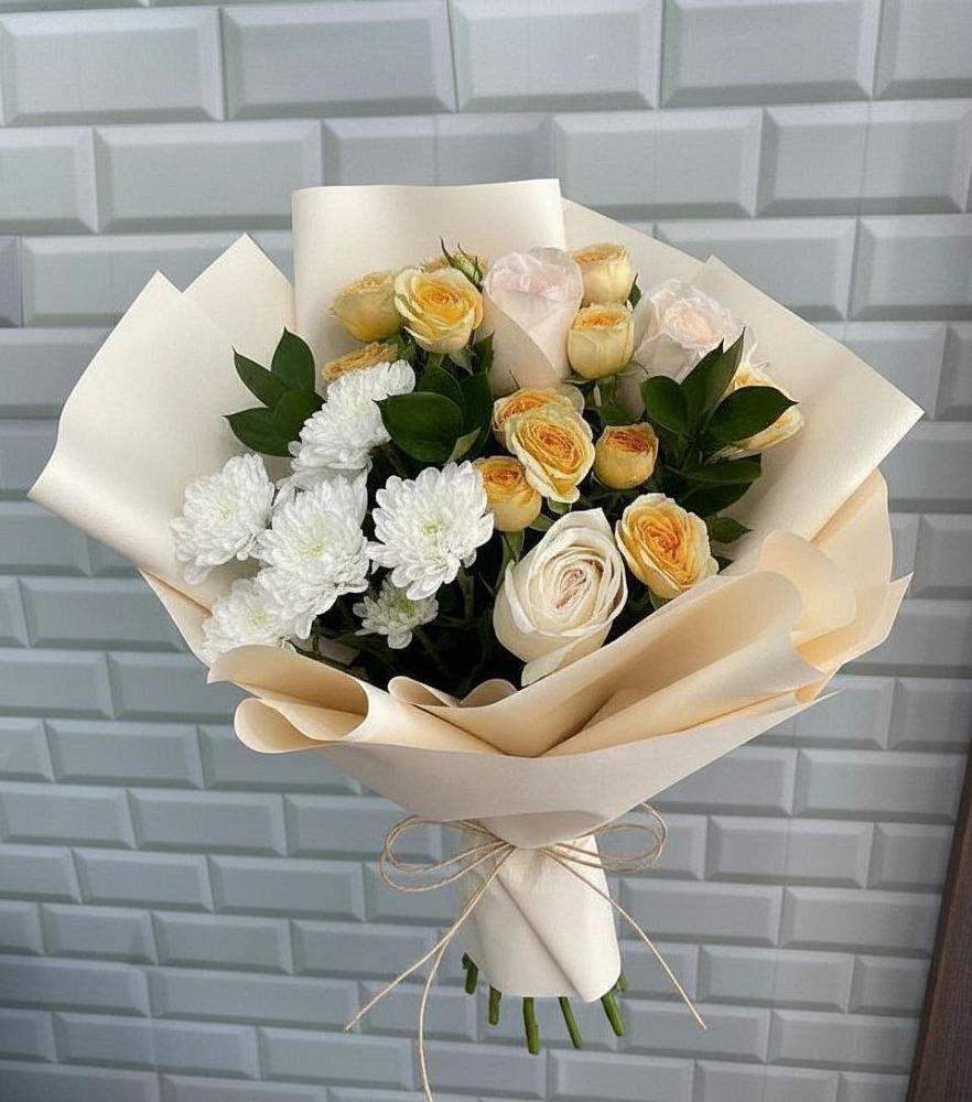 Букет цветов из: Розы и Хризантемы в Мценске