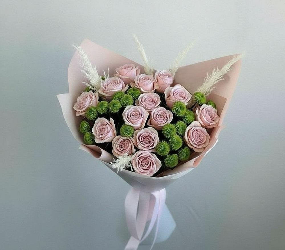 Букет цветов из: Розы и Хризантемы в Мценске