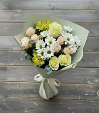 Букет цветов из:  Альстромерии, Розы и Хризантемы #REPLACE_PRED# Мценске